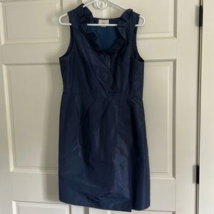 J Crew navy blue size 12 silk taffeta dress